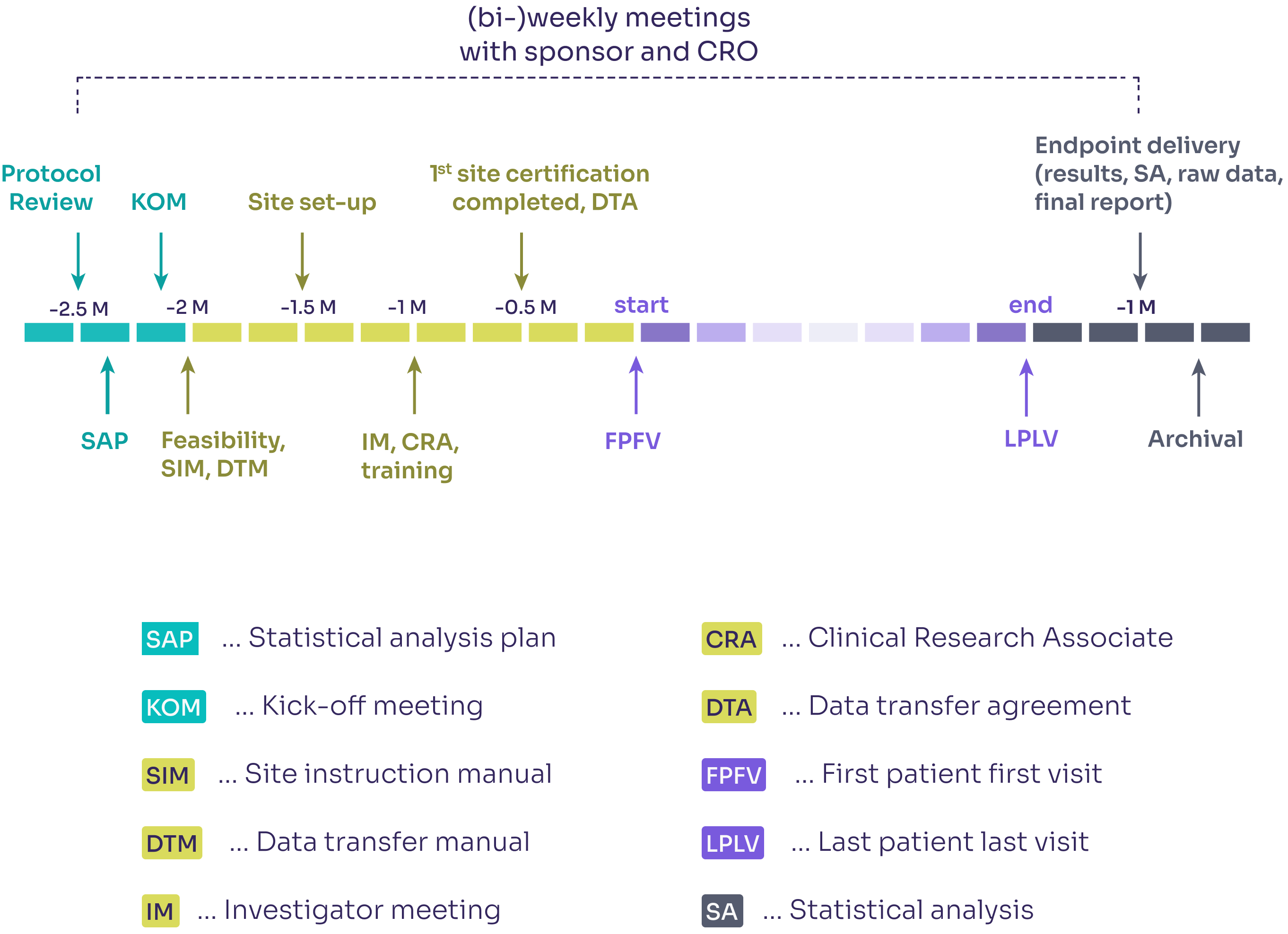 PSG study timeline blueprint